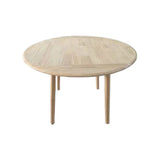 Scandinavian Natural Rubber Wood Extendable Dining Table Image - 2