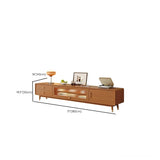 Scandinavian Natural Wood Cabinet Drawers TV Stand Image - 17