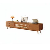 Scandinavian Natural Wood Cabinet Drawers TV Stand Image - 3