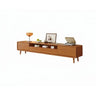 Scandinavian Natural Wood Cabinet Drawers TV Stand Image - 6