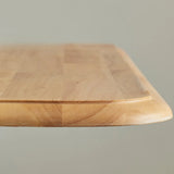 Scandinavian Natural Wood Rectangle Dining Table Extension Image - 7