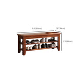 Scandinavian Open Wood Hallway Large Shoe Rack Storage Image - 18