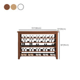 Scandinavian Open Wood Hallway Large Shoe Rack Storage Image - 25