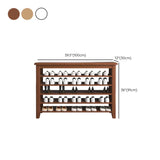 Scandinavian Open Wood Hallway Large Shoe Rack Storage Image - 26