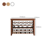 Scandinavian Open Wood Hallway Large Shoe Rack Storage Image - 27