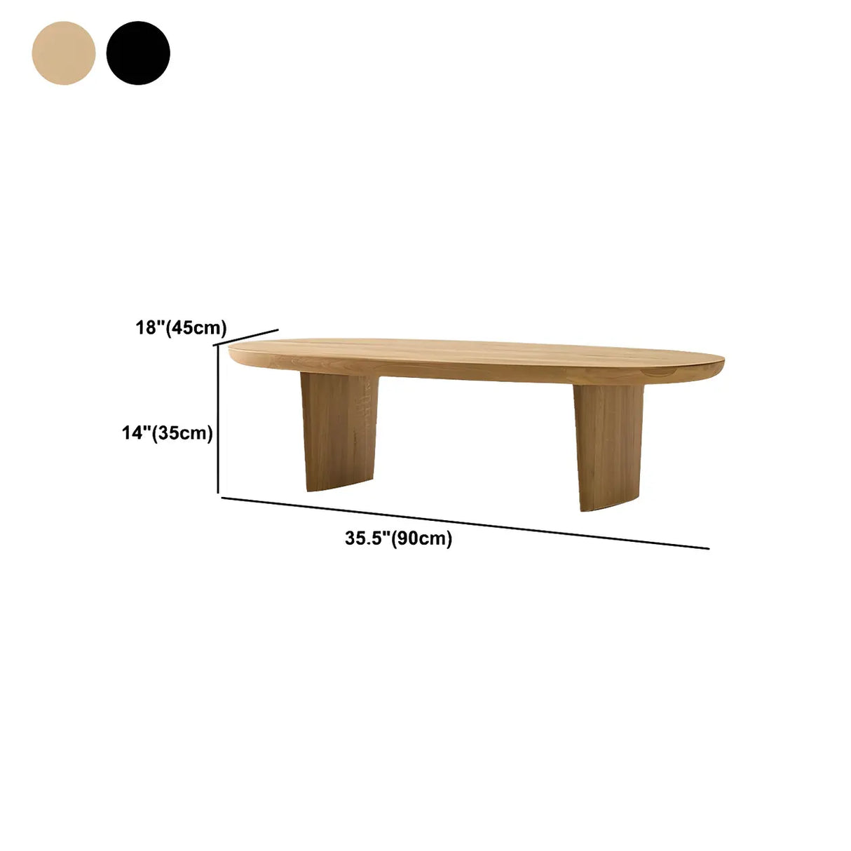 Scandinavian Oval Manufactured Wood Coffee Table 