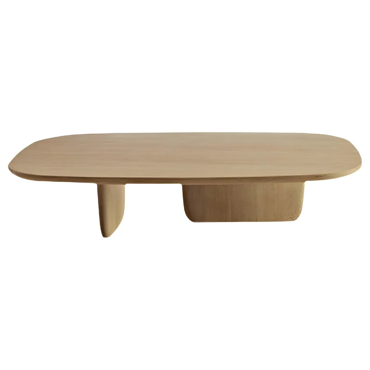 Scandinavian Pine Wood Rectangular Coffee Table Image - 5