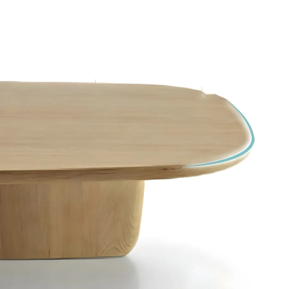 Scandinavian Pine Wood Rectangular Coffee Table Image - 7