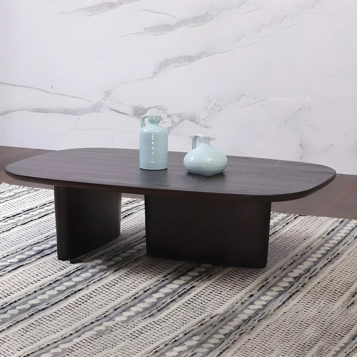 Scandinavian Pine Wood Rectangular Coffee Table Image - 9