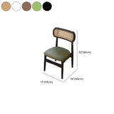 Scandinavian Rattan Open Back Dining Chair with Cushioned Seat Image - 22