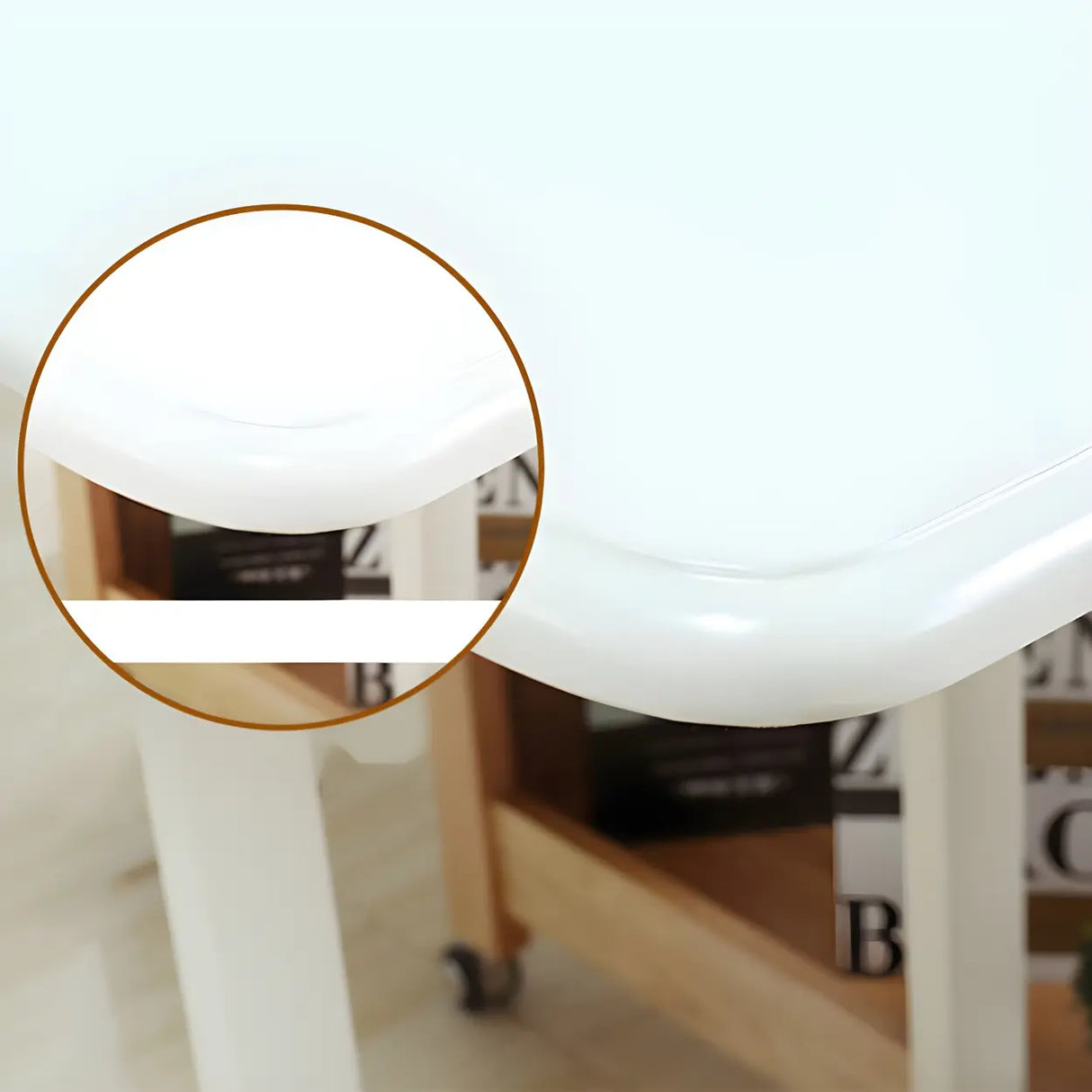 Scandinavian Rectangle Rubberwood Folding  Dining Table Image - 14