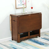 Scandinavian Rectangle Rubberwood Folding  Dining Table Image - 6