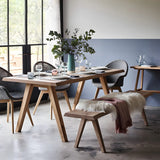 Scandinavian Rectangular Pine Natural Dining Table Image - 1