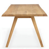 Scandinavian Rectangular Pine Natural Dining Table Image - 7