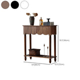 Scandinavian Rectangular Wood Console Table with Floor Shelf #size