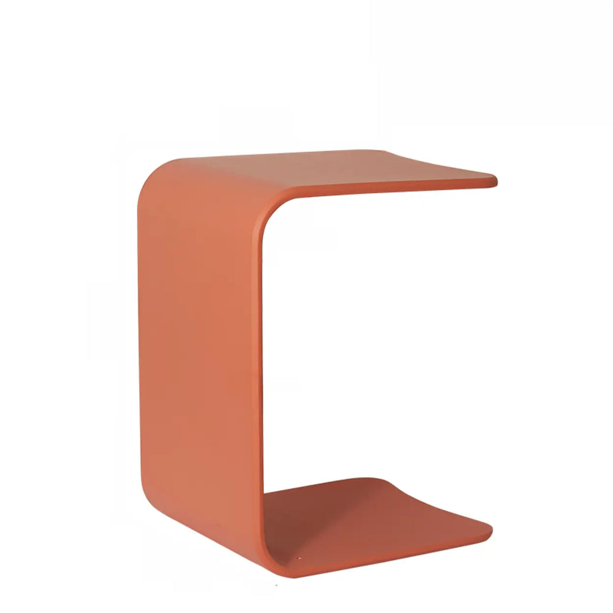 Orange Scandinavian Rectangular Wood Multi-Use C Table Side Table Image - 10