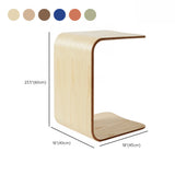 Scandinavian Rectangular Wood Multi-Use C Table Side Table #size