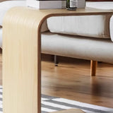 Scandinavian Rectangular Wood Multi-Use C Table Side Table Image - 14