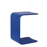 Blue Scandinavian Rectangular Wood Multi-Use C Table Side Table Image - 8