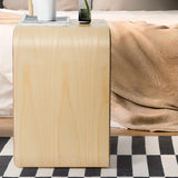 Scandinavian Rectangular Wood Multi-Use C Table Side Table Image - 9