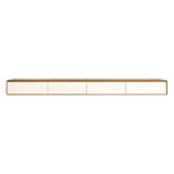 Scandinavian Rectangular Wood Wall-mounted TV Stand Image - 4