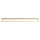 Scandinavian Rectangular Wood Wall-mounted TV Stand Image - 5