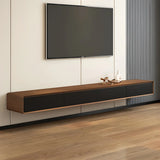 Scandinavian Rectangular Wood Wall-mounted TV Stand Image - 6