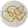 Scandinavian Round Imitation Wool Green Neutral Area Rug Image - 4