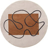 Scandinavian Round Imitation Wool Green Neutral Area Rug Image - 5