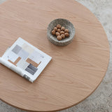 Scandinavian Round Natural Wood 3 Leg Coffee Table Image - 11