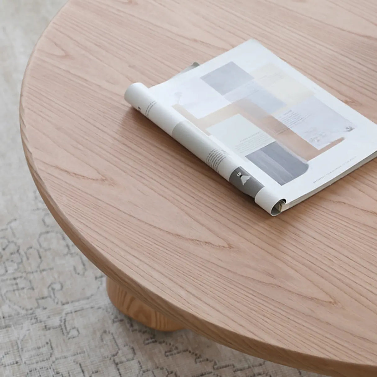 Scandinavian Round Natural Wood 3 Leg Coffee Table Image - 13