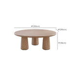 Scandinavian Round Natural Wood 3 Leg Coffee Table Image - 17