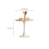 Scandinavian Round Wood Natural Dining Table Image - 11