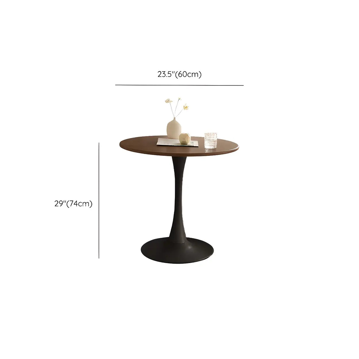 Scandinavian Round Wood Natural Dining Table Image - 18