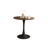 Scandinavian Round Wood Natural Dining Table Image - 4