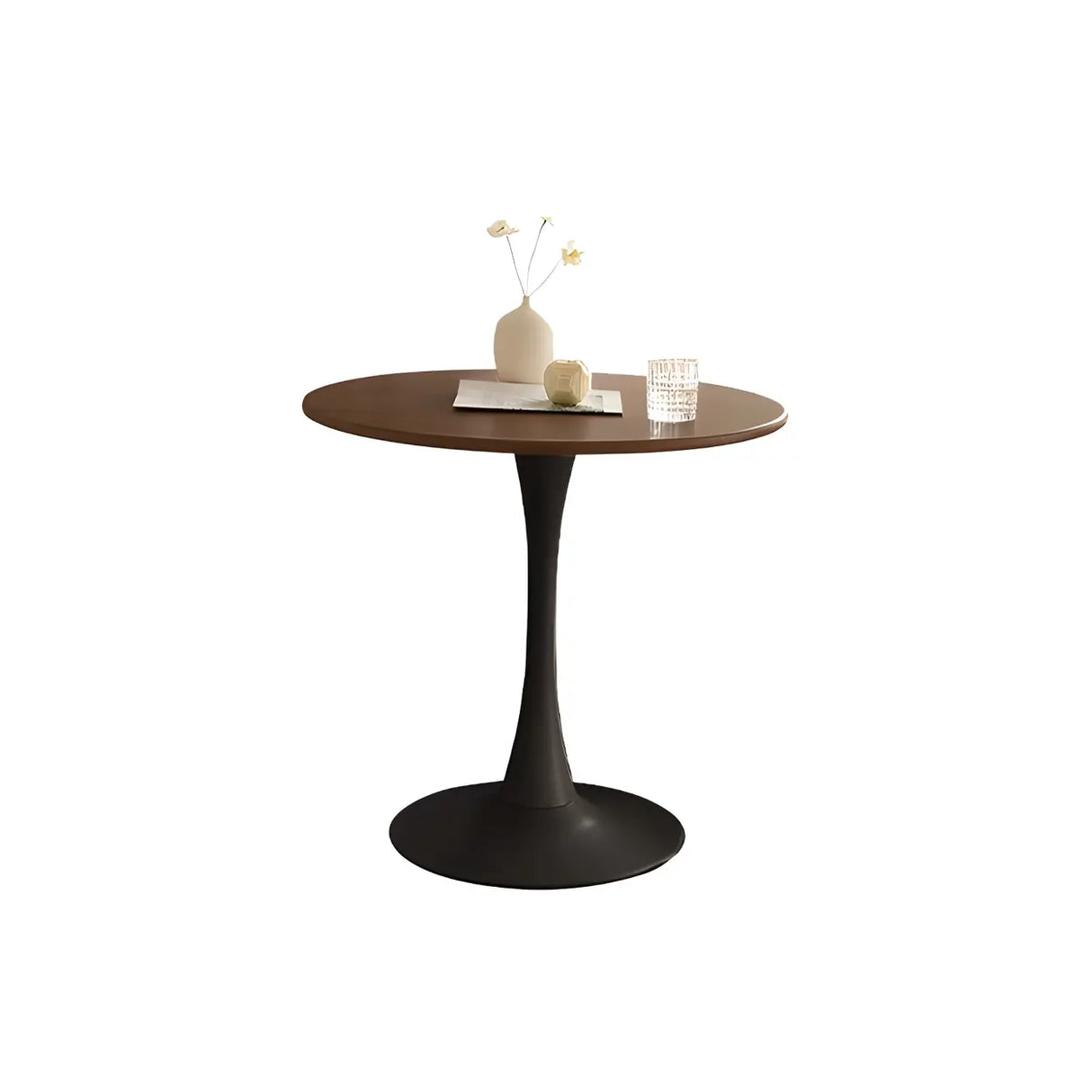 Scandinavian Round Wood Natural Dining Table Image - 5