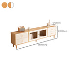Scandinavian Rubberwood Enclosed Storage TV Stand Image - 14