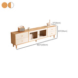 Scandinavian Rubberwood Enclosed Storage TV Stand Image - 17