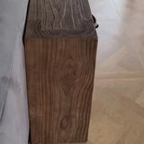 Scandinavian Sled Base Rectangular Natural Console Table Image - 7