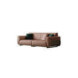 Scandinavian Solid Color Nappa Leather Foam Fill Sofa Image - 6