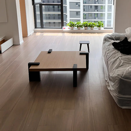 Scandinavian Square Pine Wood Single Coffee Table Image - 1
