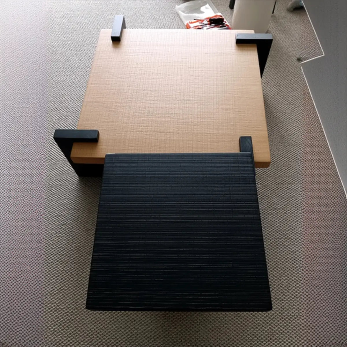 Scandinavian Square Pine Wood Single Coffee Table Image - 7