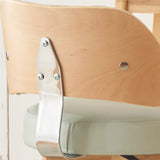 Scandinavian Swivel Wood Low Back Leather Padded Bar Stool Image - 19