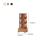 Scandinavian Tiered Shelf Rotating Wood Vertical Corner Bookshelf Image - 30