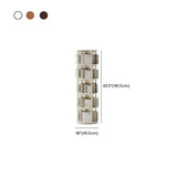 Scandinavian Tiered Shelf Rotating Wood Vertical Corner Bookshelf Image - 32