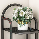 Scandinavian Tower Metal Floor Gold Tall Shoe Rack Image - 12