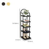 Scandinavian Tower Metal Floor Gold Tall Shoe Rack #size