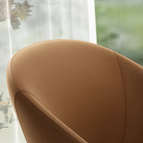 Scandinavian Upholstered Arm Dining Chair with Padded Seat Image - 10