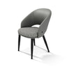 Scandinavian Upholstered Arm Dining Chair with Padded Seat Image - 2