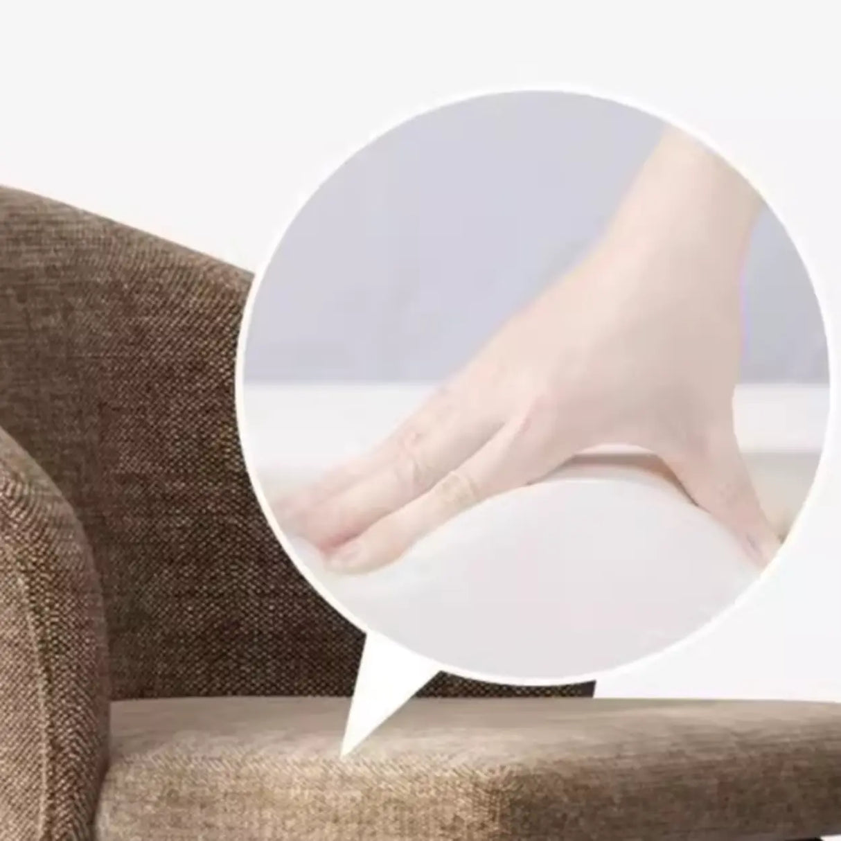 Scandinavian Upholstered Bar Stool with Metal Footrest Image - 5